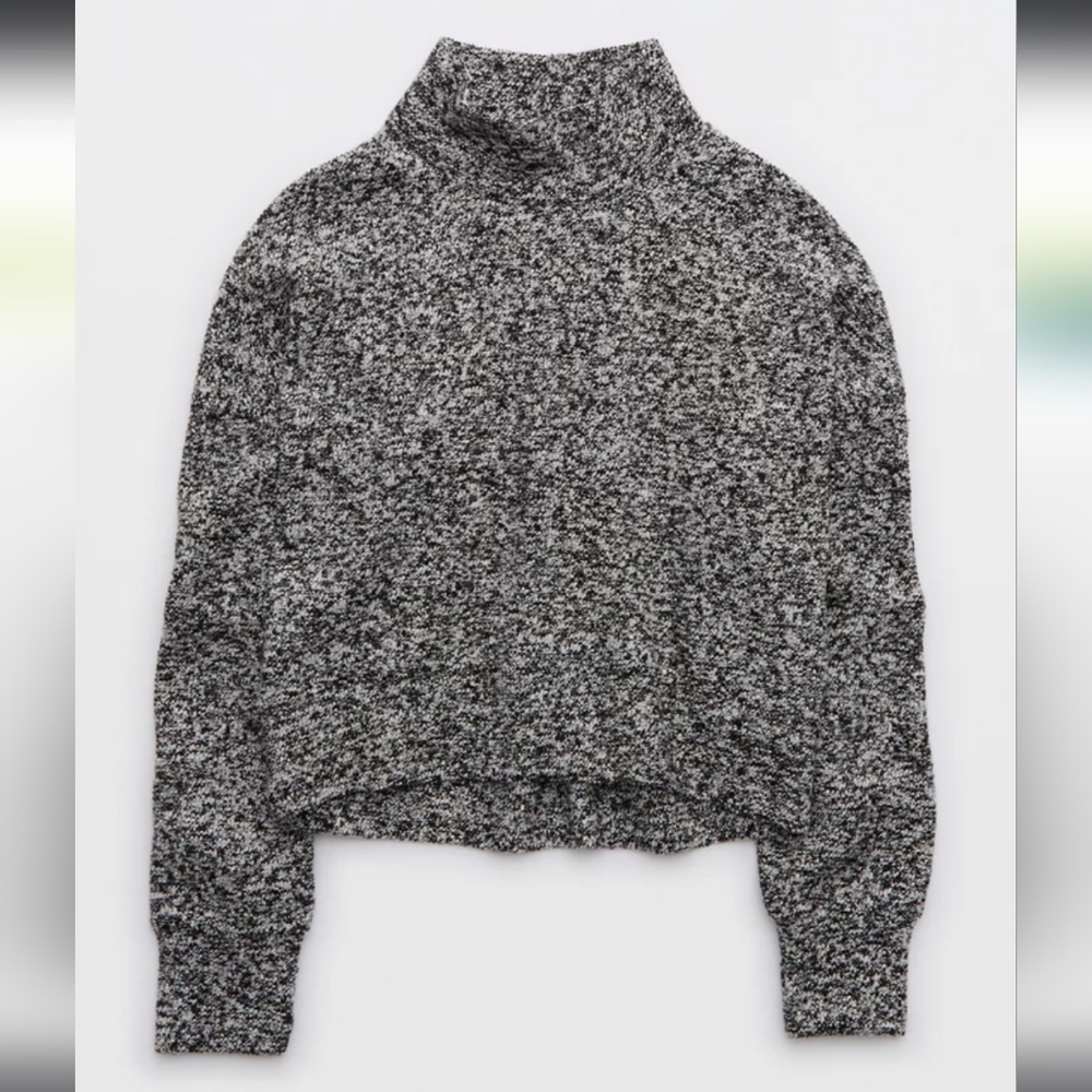 Aerie Snowday Mock Neck Sweater, Size S